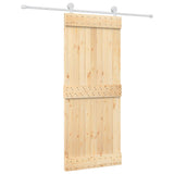 Puerta corredera de Vidaxl con masa de 85x210 cm de pino sólido