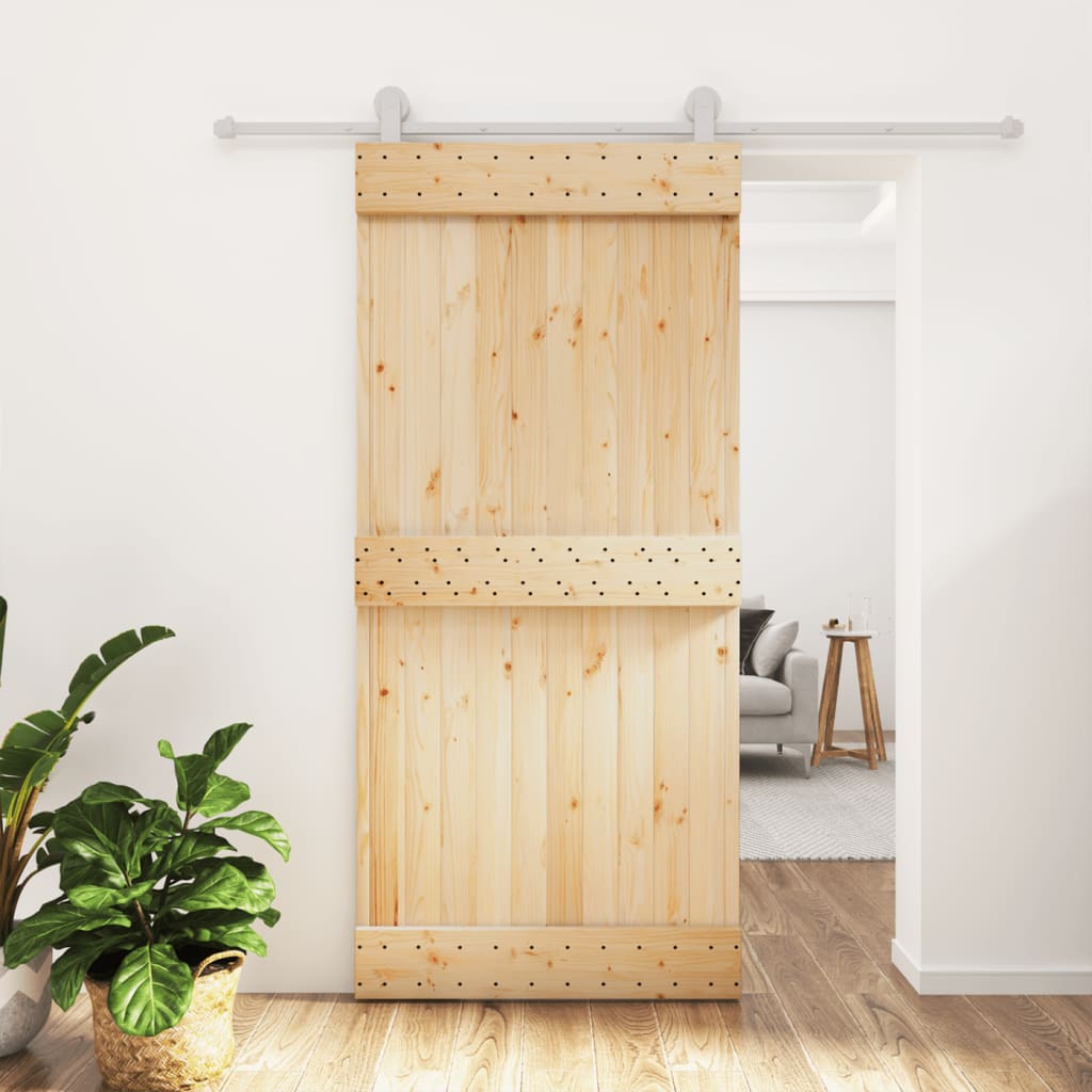 Porta scorrevole Vidaxl con pastella 95x210 cm Pino solido