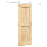 Puerta corredera de Vidaxl con masa 80x210 cm de pino sólido