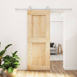 VidaXL sliding door with batter 80x210 cm Solid pine