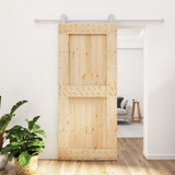 Vidaxl sliding door with batter 90x210 cm solid pine