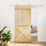 Porta scorrevole Vidaxl con pastella 95x210 cm Pino solido