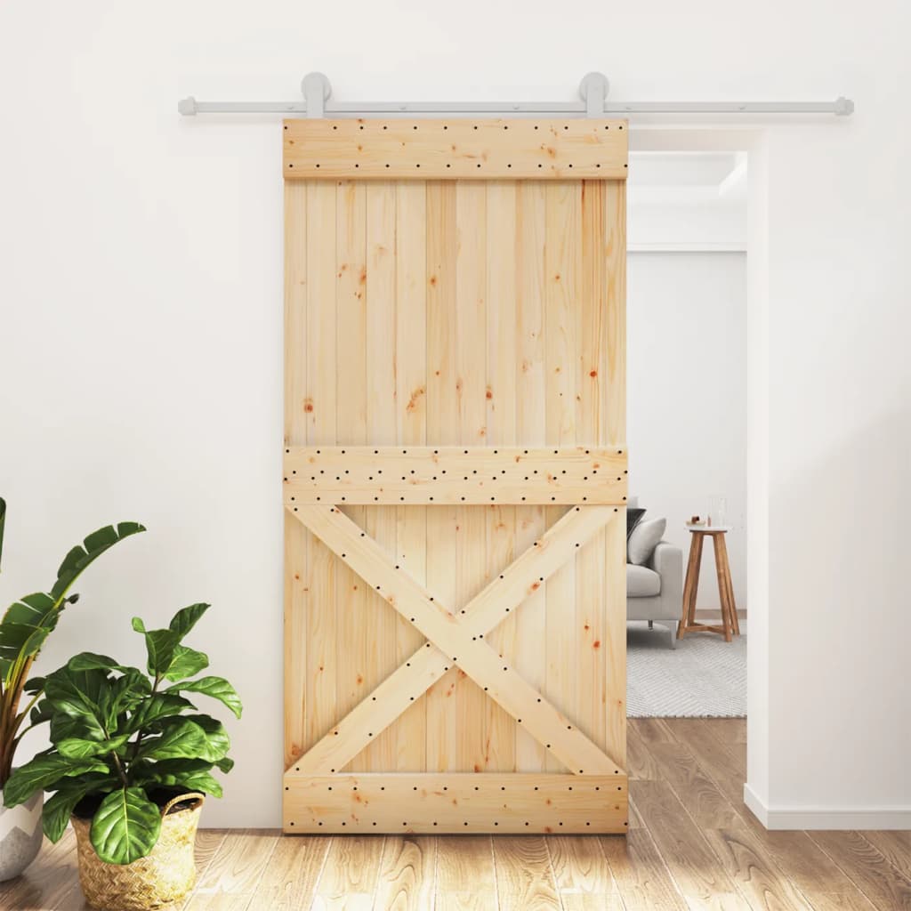 VidaXL sliding door with batter 100x210 cm Solid pine