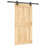 Puerta corredera de Vidaxl con masa 100x210 cm de pino sólido