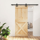 Vidaxl sliding door with batter 85x210 cm Solid pine