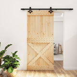 Porta scorrevole Vidaxl con pastella 95x210 cm Pino solido