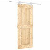 Puerta corredera de Vidaxl con masa 80x210 cm de pino sólido