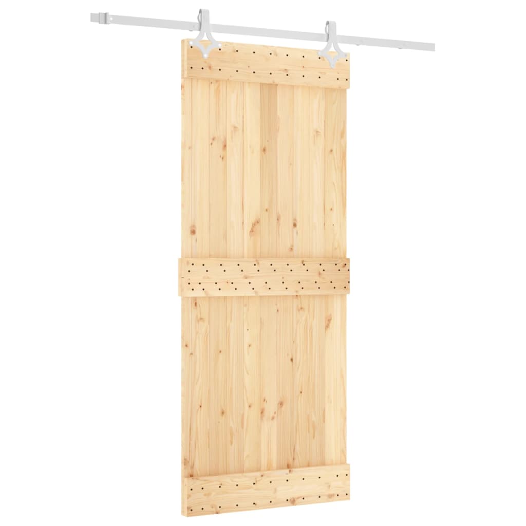 Porta scorrevole Vidaxl con pino solido da 85x210 cm