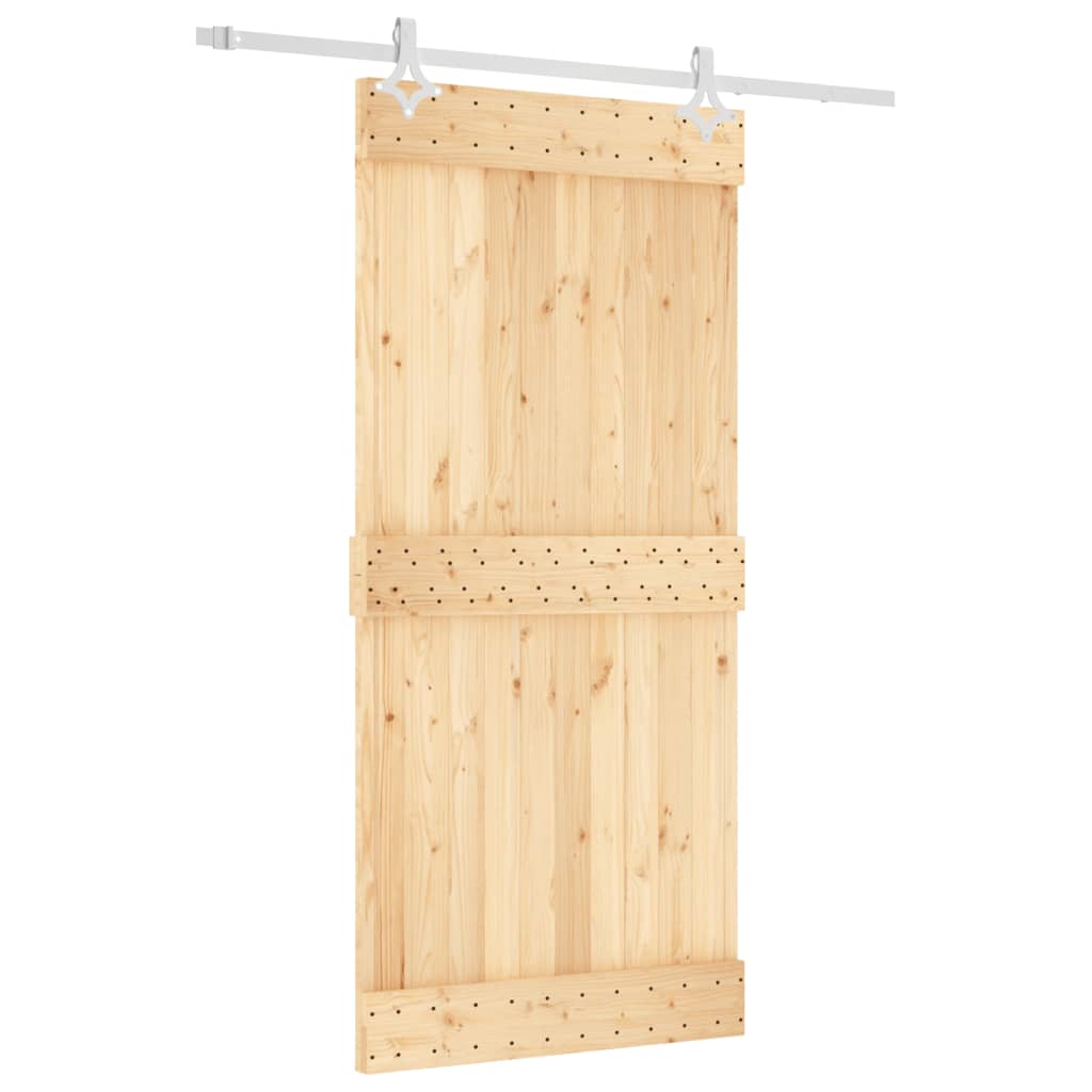 Vidaxl sliding door with batter 95x210 cm solid pine