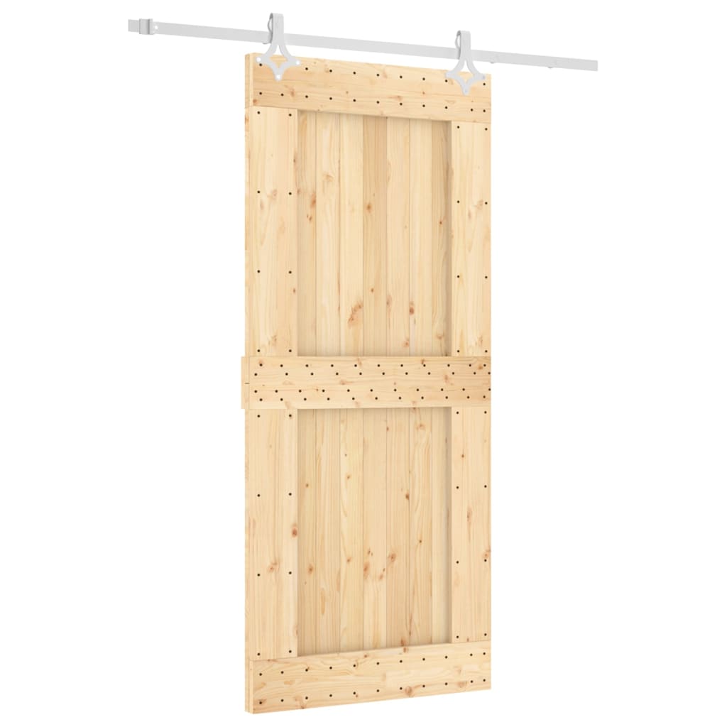 Vidaxl sliding door with batter 90x210 cm solid pine