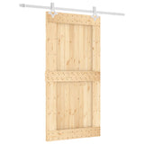 Puerta corredera de Vidaxl con masa 100x210 cm de pino sólido