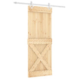 Porta scorrevole Vidaxl con pino solido da 80x210 cm per pastella