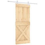 Puerta corredera de Vidaxl con masa de 85x210 cm de pino sólido