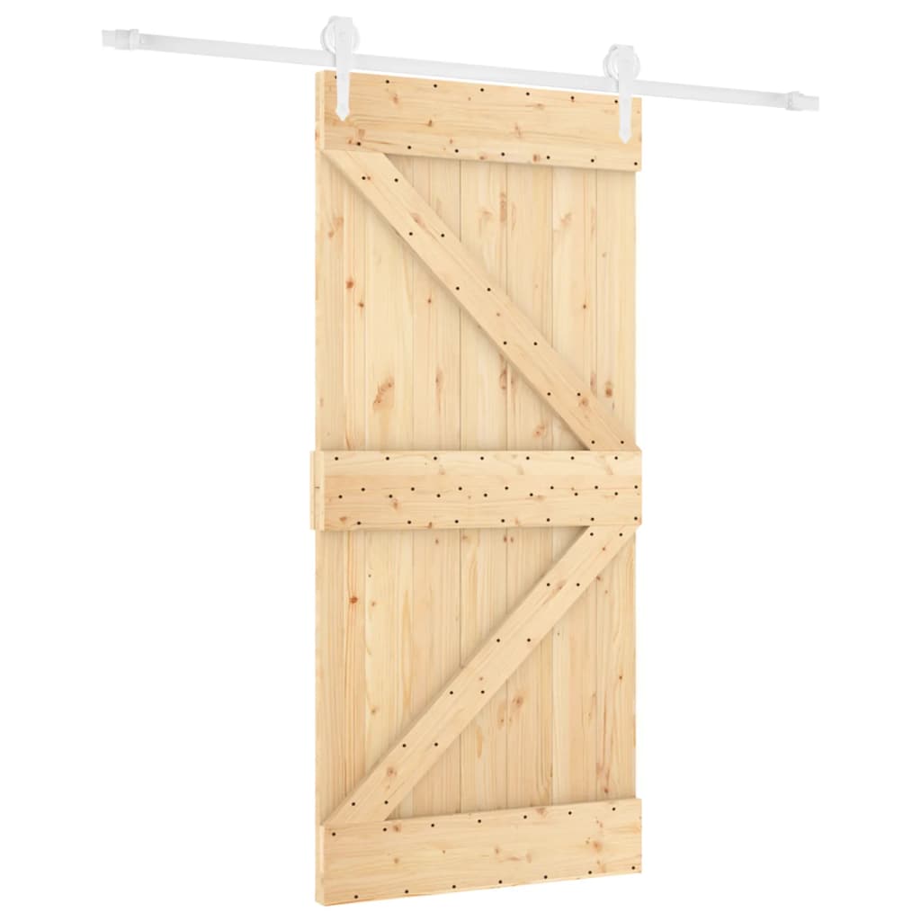 Puerta corredera de Vidaxl con masa de 90x210 cm de pino sólido