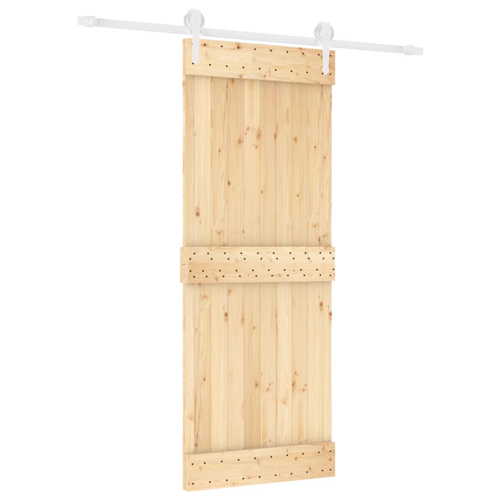 Porta scorrevole Vidaxl con pino solido da 80x210 cm per pastella