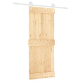 Vidaxl sliding door with batter 85x210 cm Solid pine