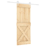 Porta scorrevole Vidaxl con pino solido da 80x210 cm per pastella