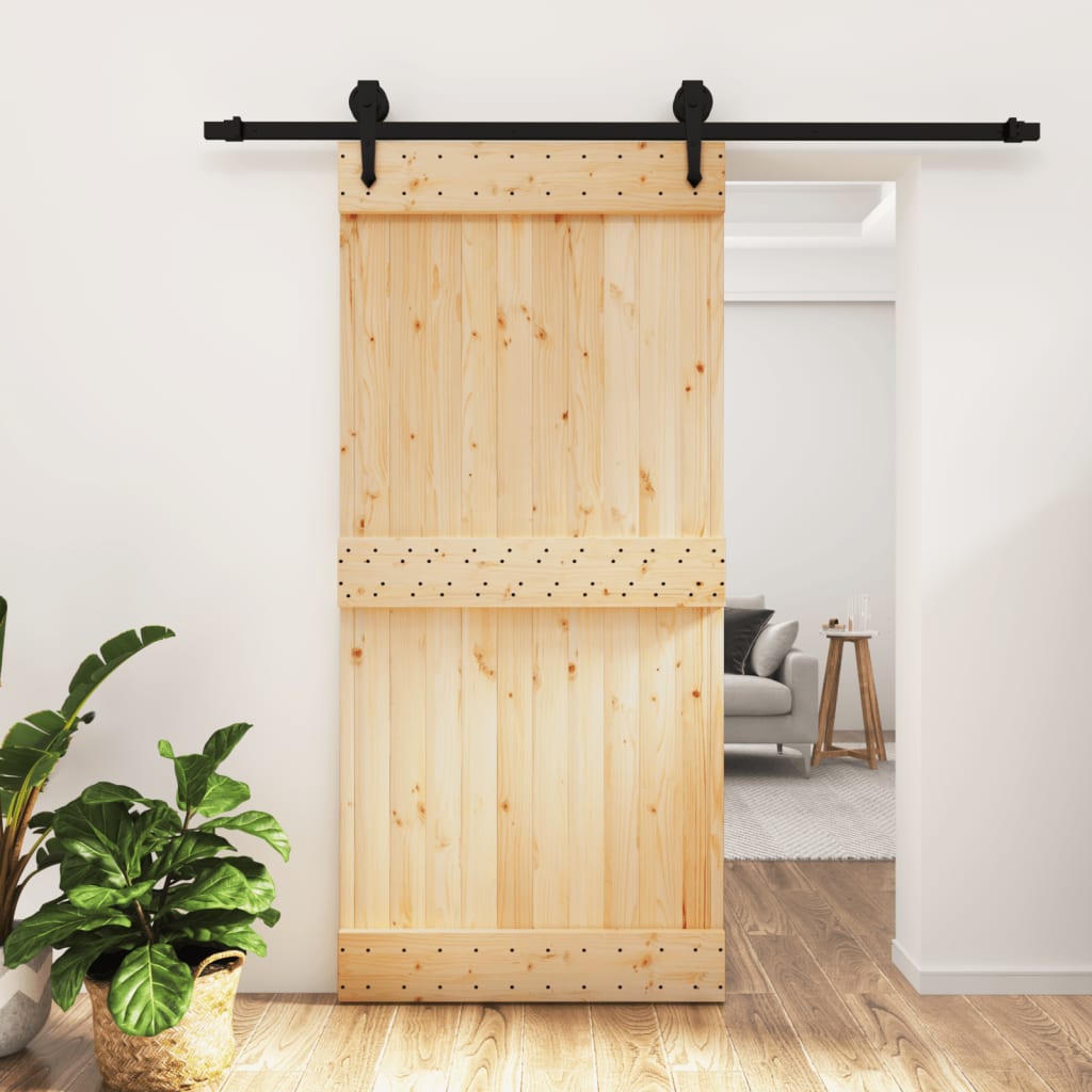 Porta scorrevole Vidaxl con pastella 95x210 cm Pino solido