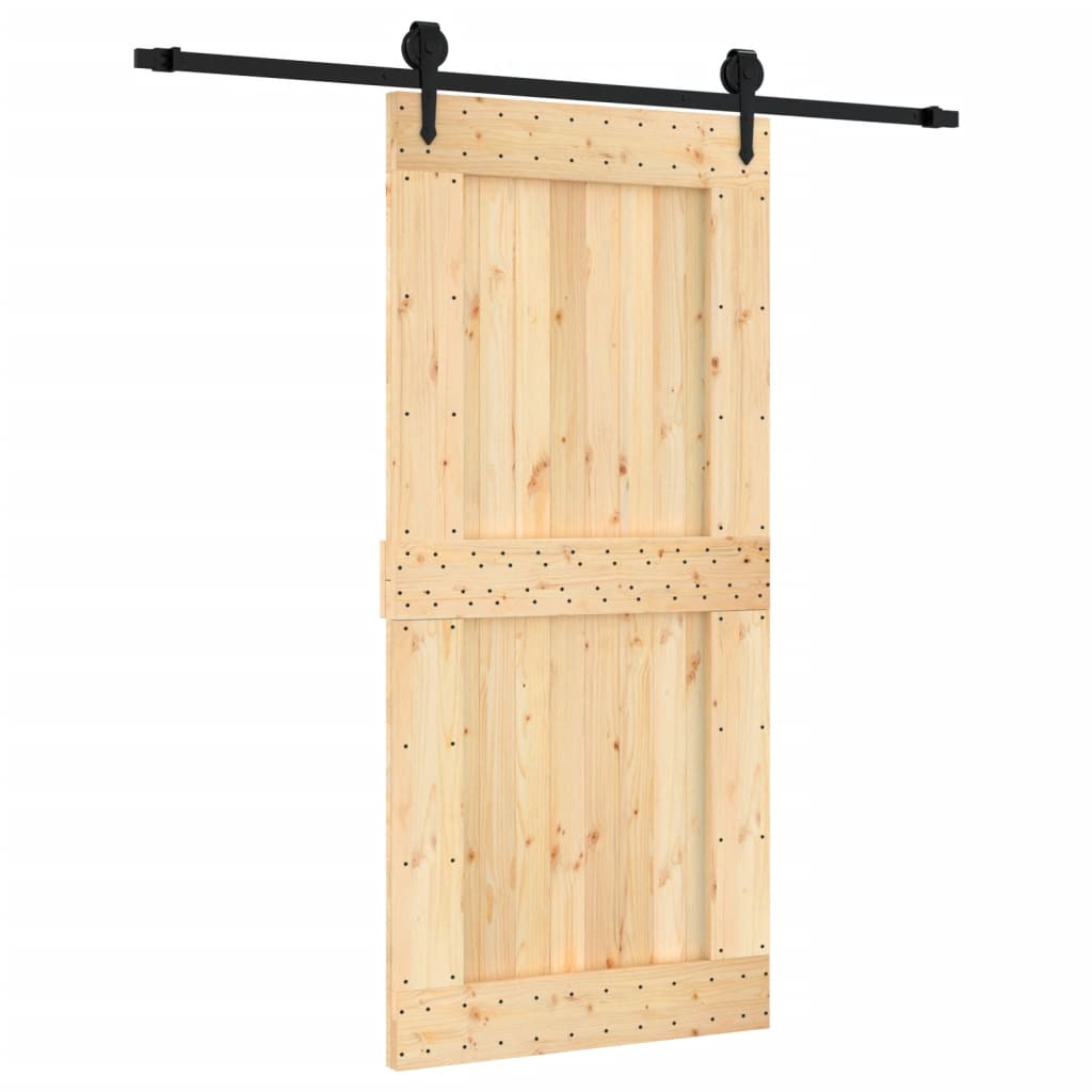 Puerta corredera de Vidaxl con masa de 95x210 cm de pino sólido