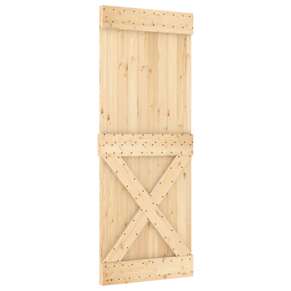 Puerta corredera de Vidaxl con masa de 90x210 cm de pino sólido