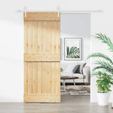 Vidaxl sliding door with batter 85x210 cm Solid pine