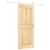 Vidaxl sliding door with batter 85x210 cm Solid pine