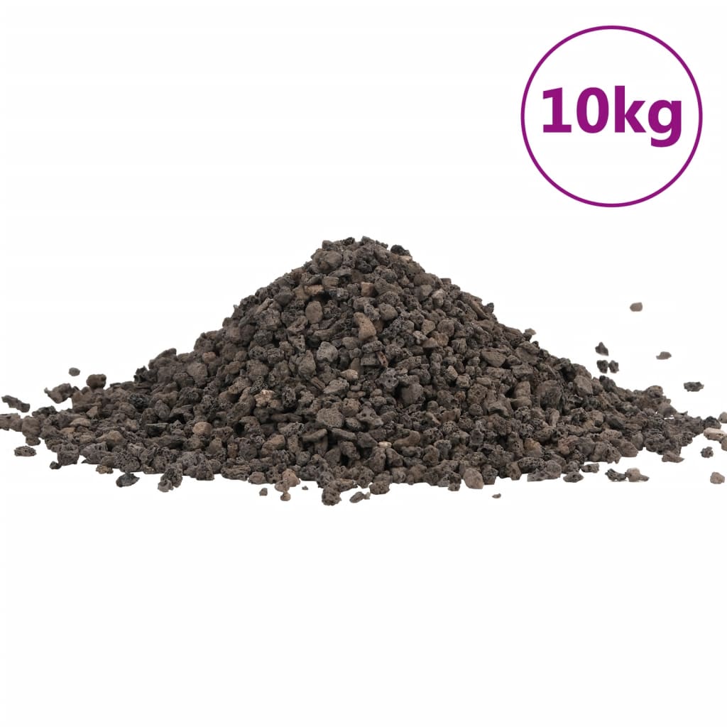 Vidaxl basaltgrind 10 kg 5-8 mm črna