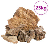 Vidaxl Dragon Stones 25 kg 5-30 cm hnědá