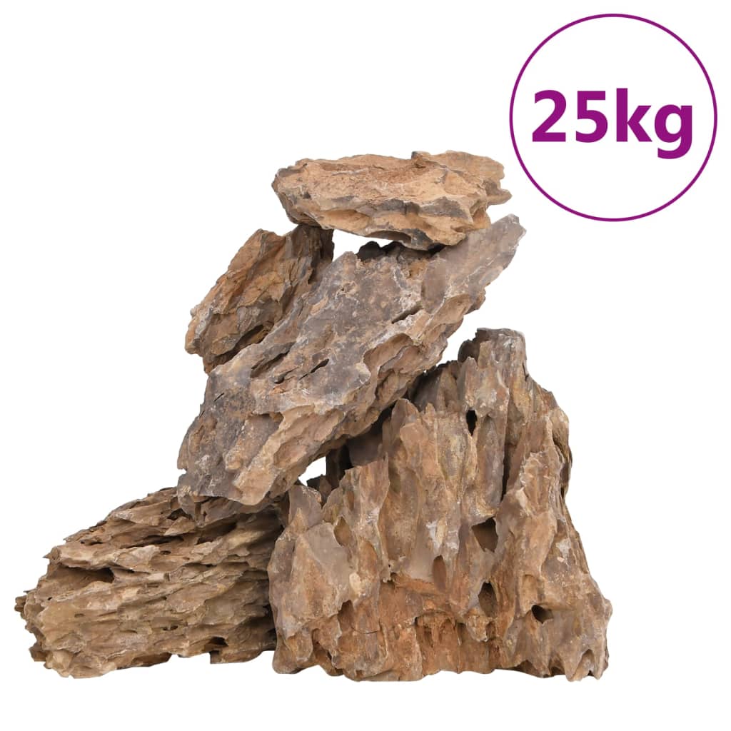 Vidaxl Dragon Stones Smíšená barva 25 kg 10-30 cm