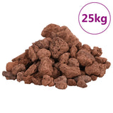 Vidaxl Lava Stones 25 kg 1-2 cm rouge