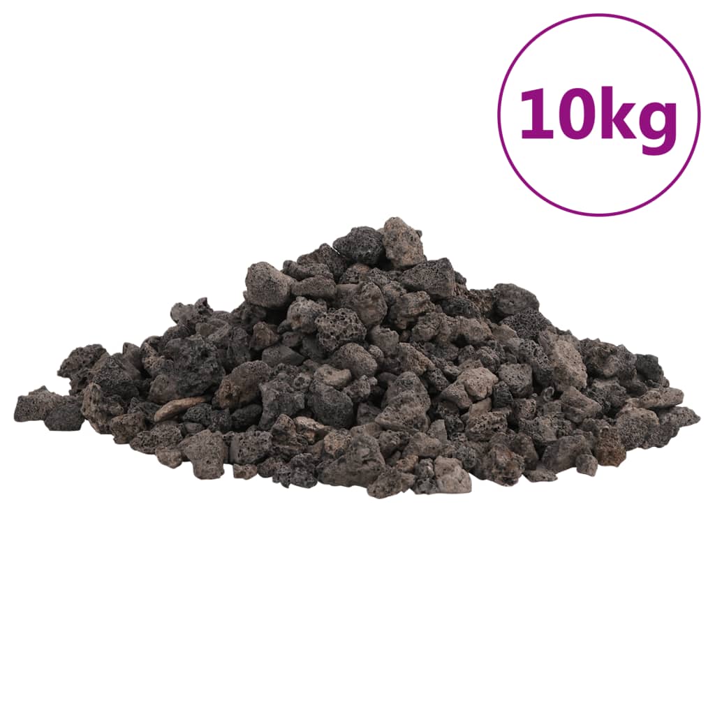 Vidaxl Lava Stones 10 kg 1-2 cm czarny