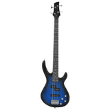 Vidaxl Bass Guitar for Promorners Electric con borsa 4 4 46 Blu Nero