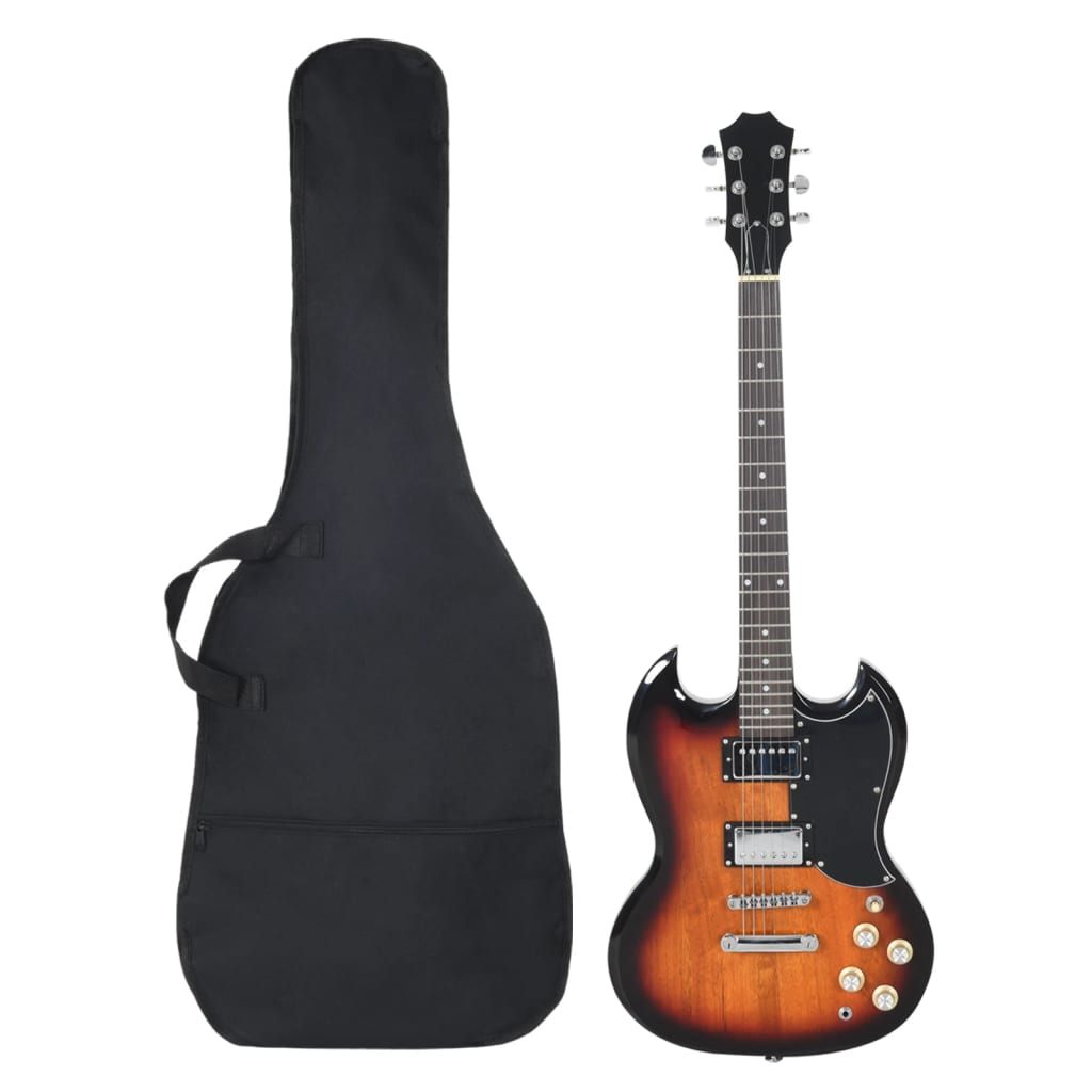 Vidaxl gitar for nybegynnere elektrisk med bag 4 4 39 svart