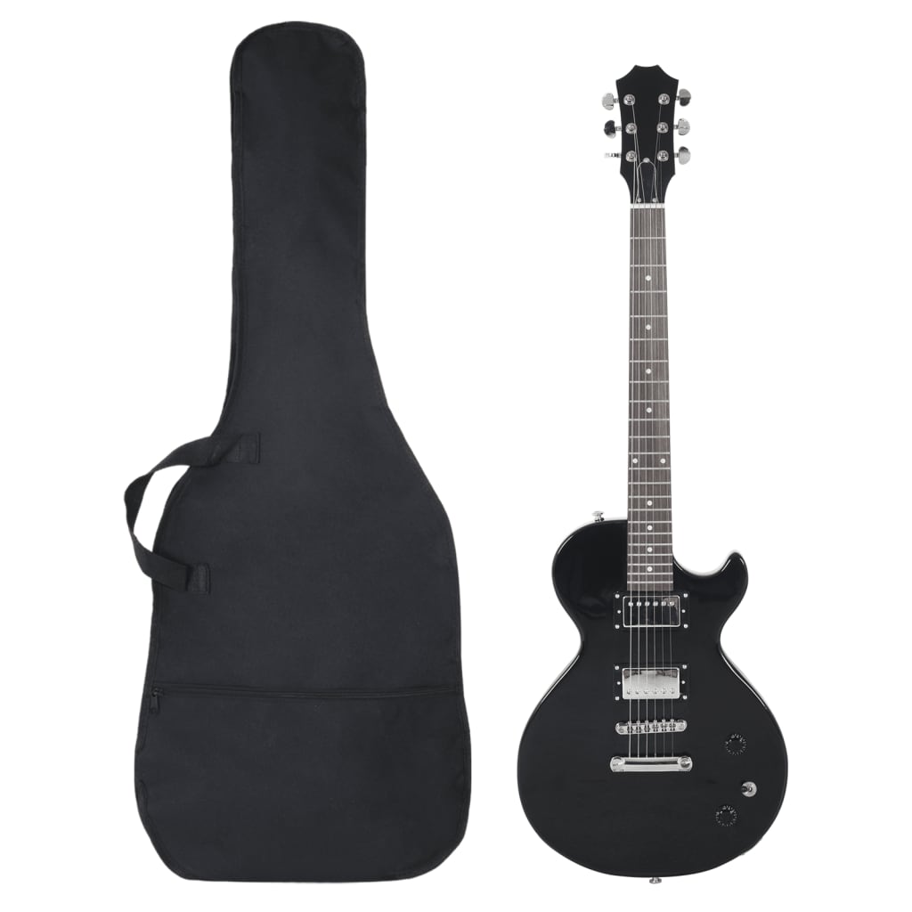 Vidaxl Guitar za začetnike Electric z torbo 4 4 39 Black