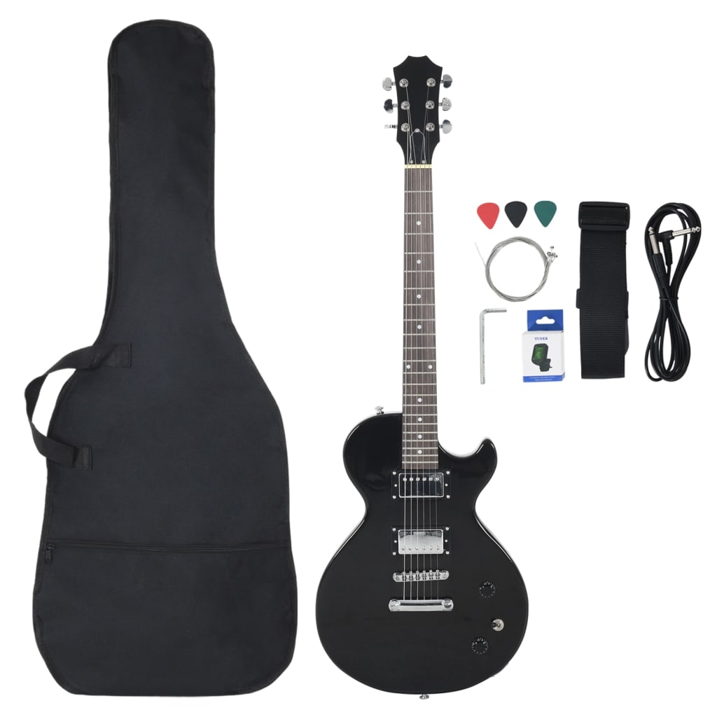 Vidaxl -Gitarre für Anfänger Elektrisch mit Tasche 4 4 ​​39 Schwarz