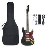 Guitare vidaxl pour les débutants électriques avec sac 4 4 39 noir et or