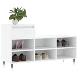 Gabinete de zapatos Vidaxl 102x36x60 cm de madera propiedad de blanco