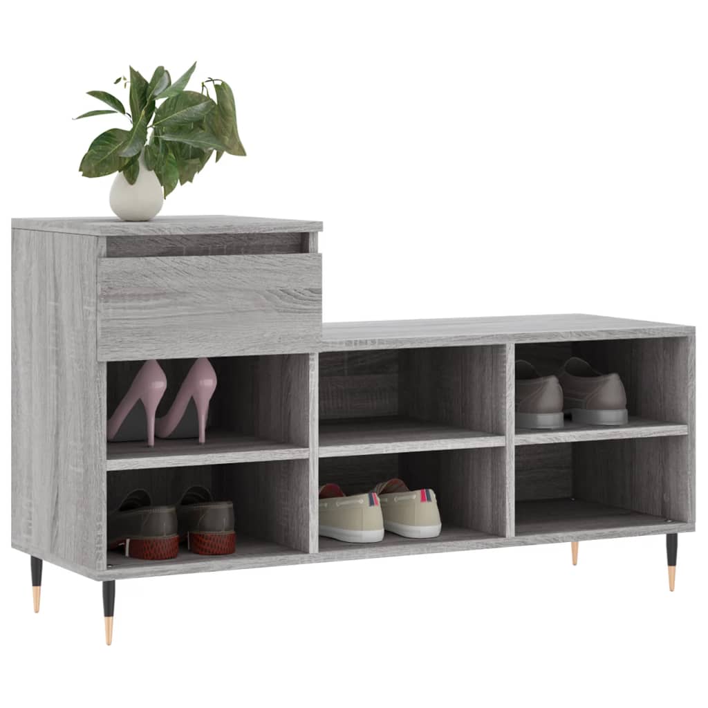 Vidaxl Shoe cabinet 102x36x60 cm Properted Wood Sonoma Gray