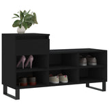 VidaXL Shoe cabinet 102x36x60 cm Properted Wood Black