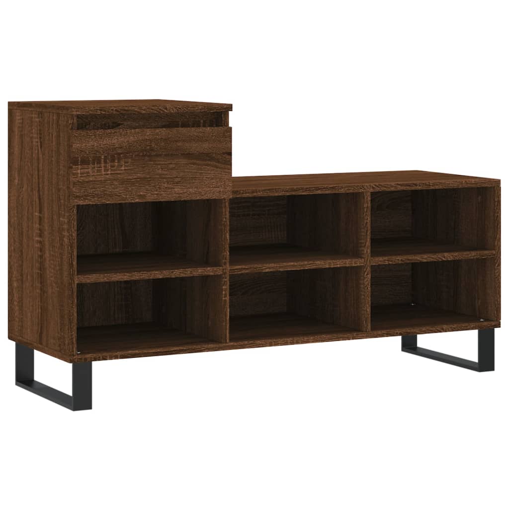 Vidaxl Shoe Cabinet 102x36x60 cm Property Wood Brown Oak Color