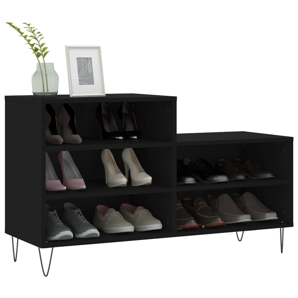 Vidaxl Shoe Cabinet 102x36x60 cm Property Wood Black