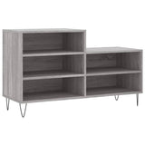 Gabinete de zapatos Vidaxl 102x36x60 cm de madera propiedad Sonoma gris