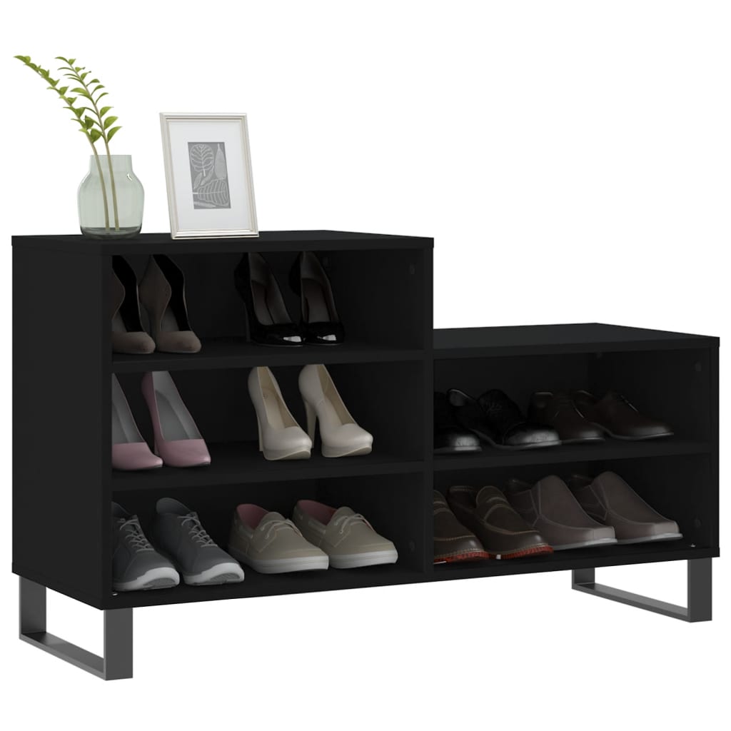 Vidaxl Shoe Cabinet 102x36x60 cm Property Wood Black