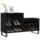 VidaXL Shoe cabinet 102x36x60 cm Properted Wood Black