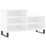 Vidaxl Shoe Cabinet 102x36x60 cm Forarbejdet træ Højglans hvid