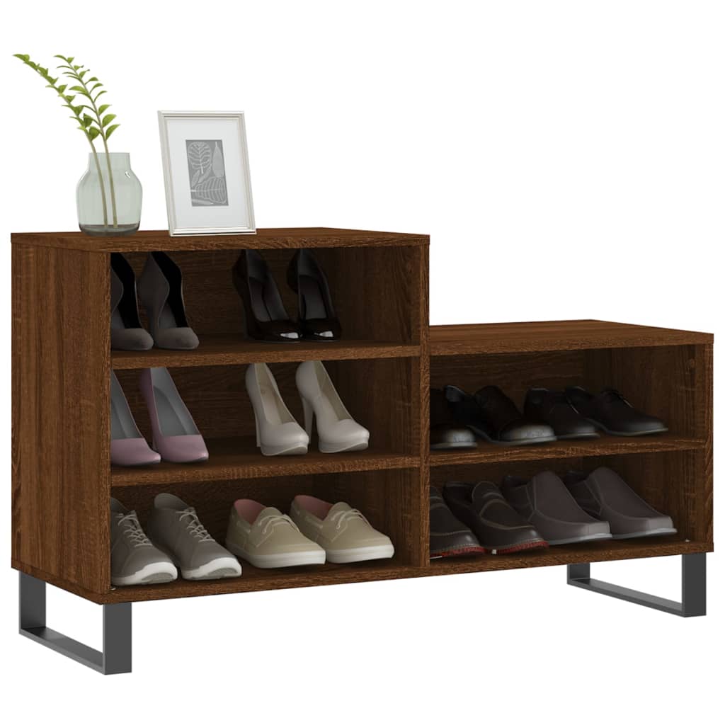 Vidaxl Shoe Cabinet 102x36x60 cm Property Wood Brown Oak Color