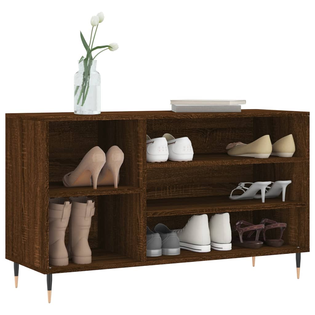 VidaXL shoe cabinet 102x36x60 cm Properted wood brown oak color