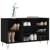 Gabinete de zapatos Vidaxl 102x36x60 cm de madera propiedad de negro