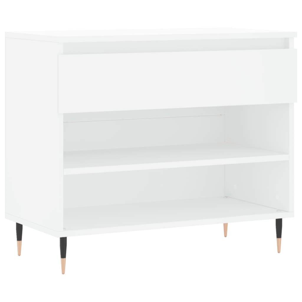 Vidaxl Cabinet da scarpe 70x36x60 cm Bianco in legno