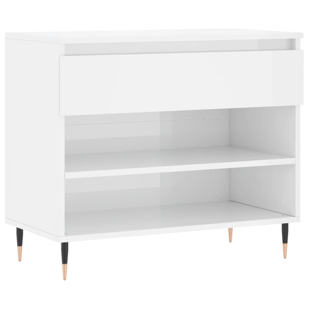 Kabinet bot Vidaxl 70x36x60 cm Vlastní dřevo High Gloss White